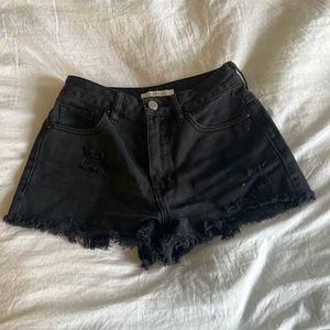 Black PacSun jean shorts